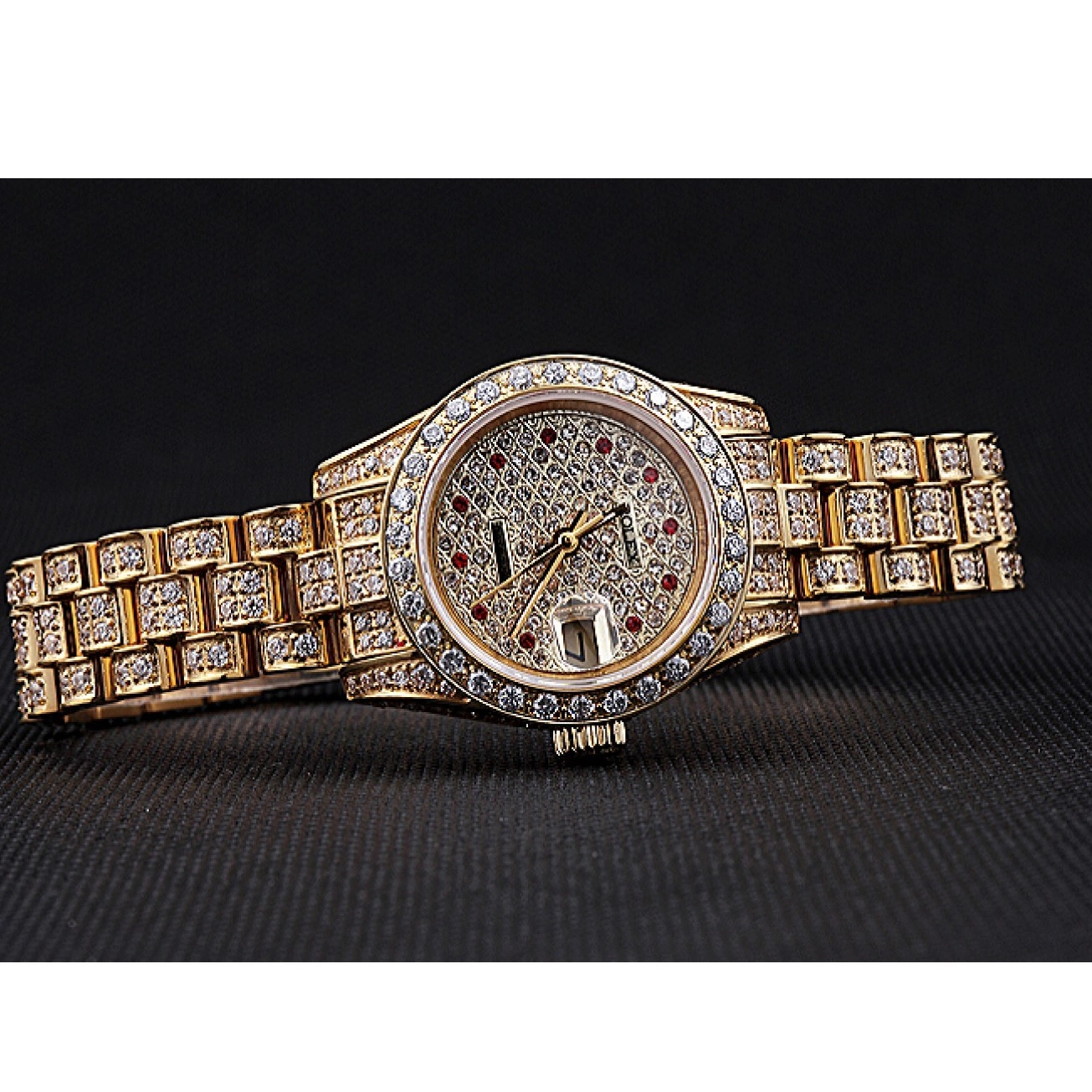 Good Copy Rolex Watches DateJust 622024 Swiss Diamond Rolex Dial Gold 0721
